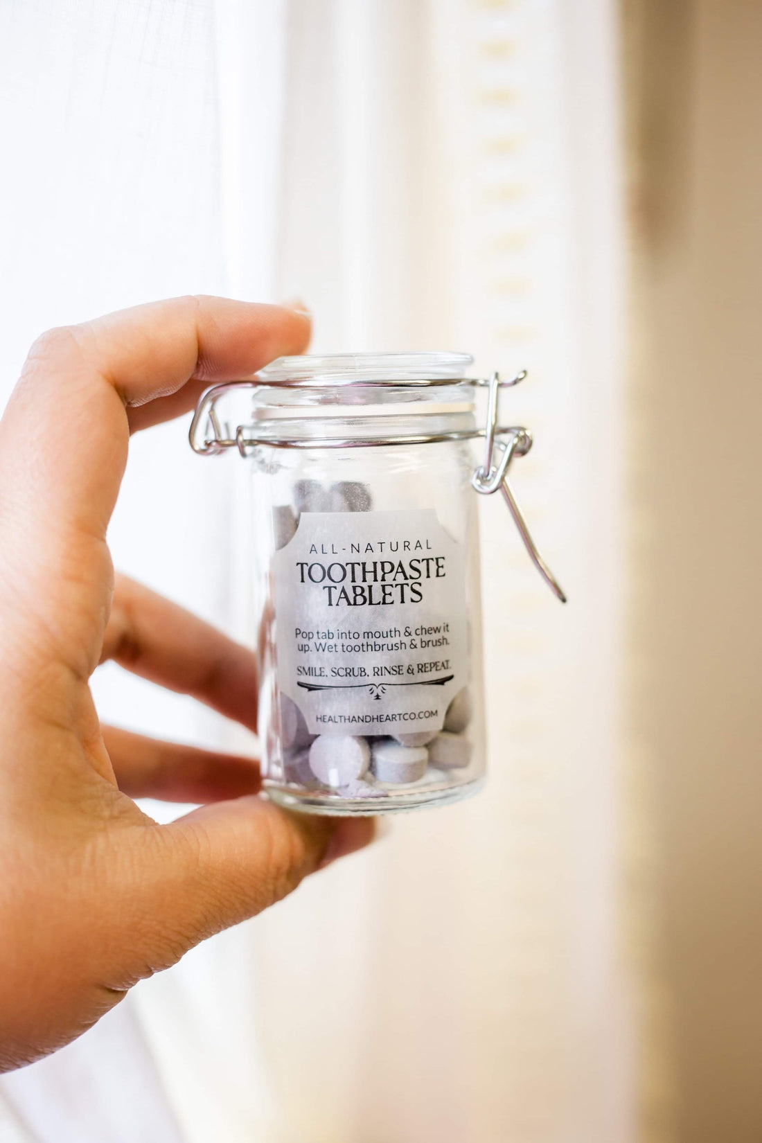Glass Jar for Toothpaste Tablets